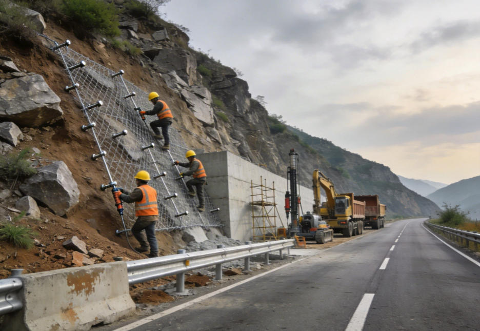 陆河公路道路护坡
